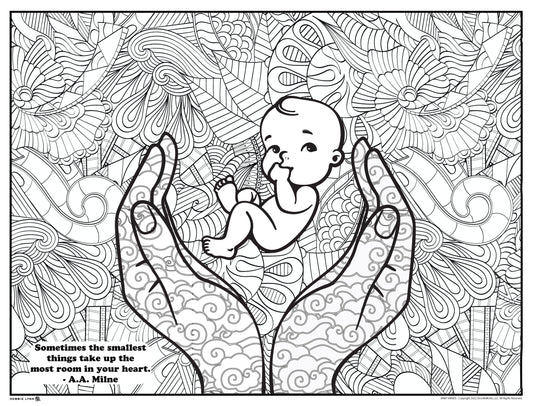 Baby Hands Personalized Giant Coloring Poster 46" x 60"