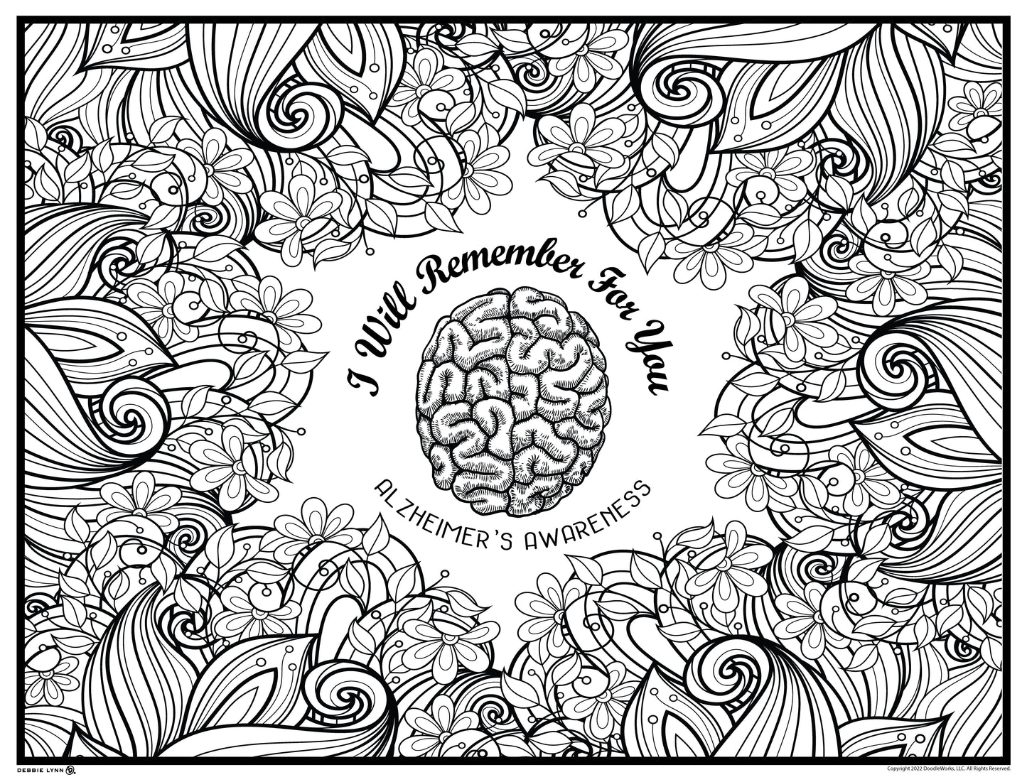 Alzheimer's Awareness Giant Coloring Poster