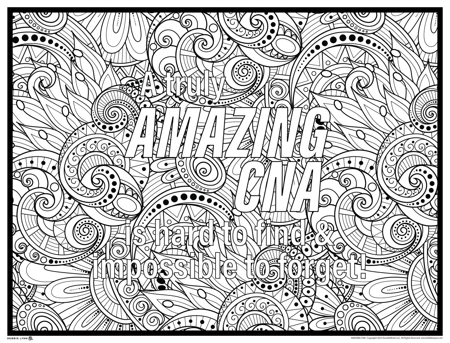 Amazing CNA Personalized Giant Coloring Poster 46"x60"