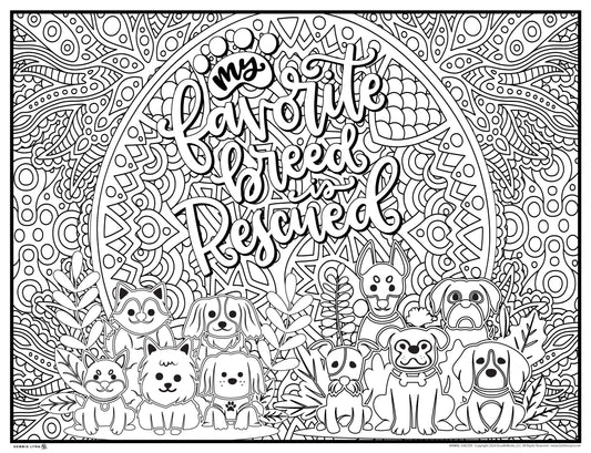 Animal Shelter Giant Coloring Poster 46"x60"
