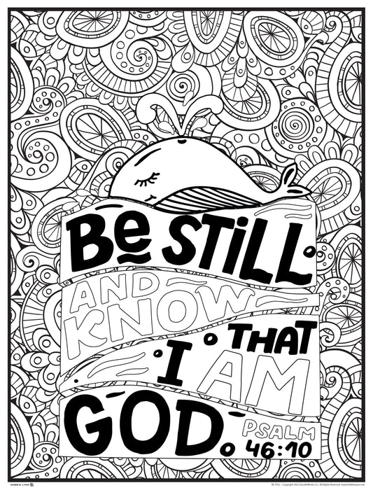 Be Still - Faith Personalized Giant Coloring Poster 46"x60"