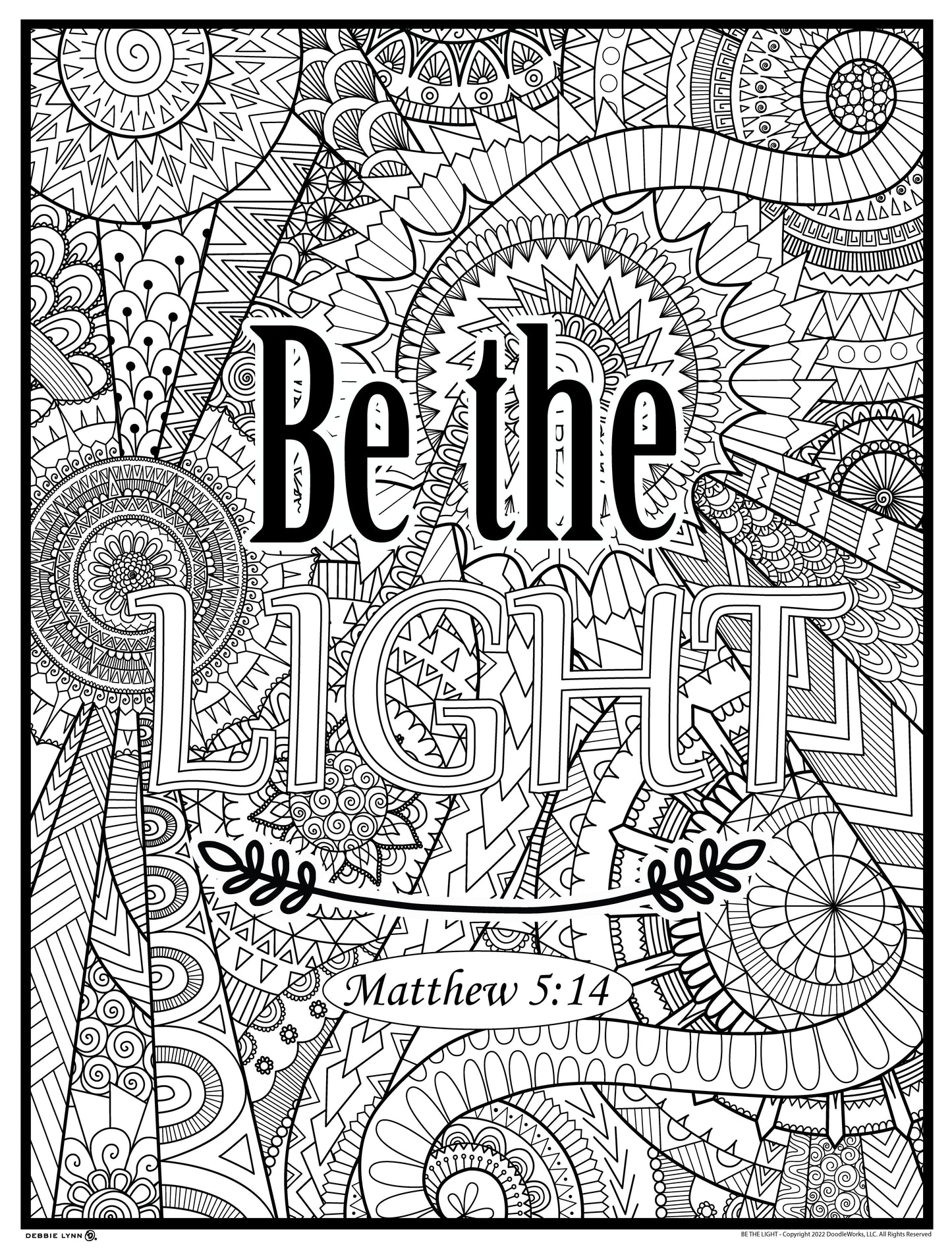 Debbie Lynn Rolled Coloring Posters 36x48 inches | Choose from 40+ Designs