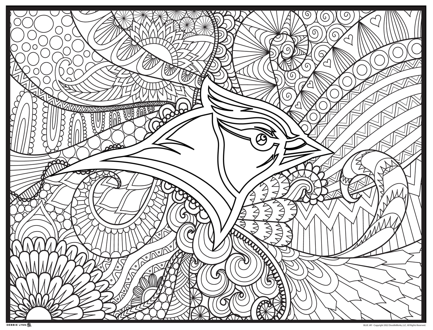 Blue Jay Personalized Giant Coloring Poster 46"x60"