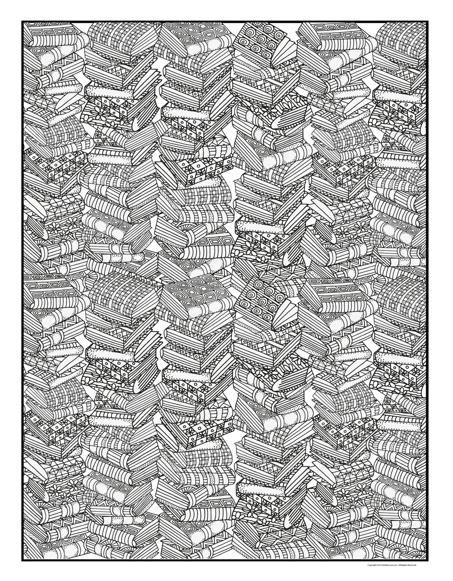Book Worm Personalized Giant Coloring Poster 46"x60"