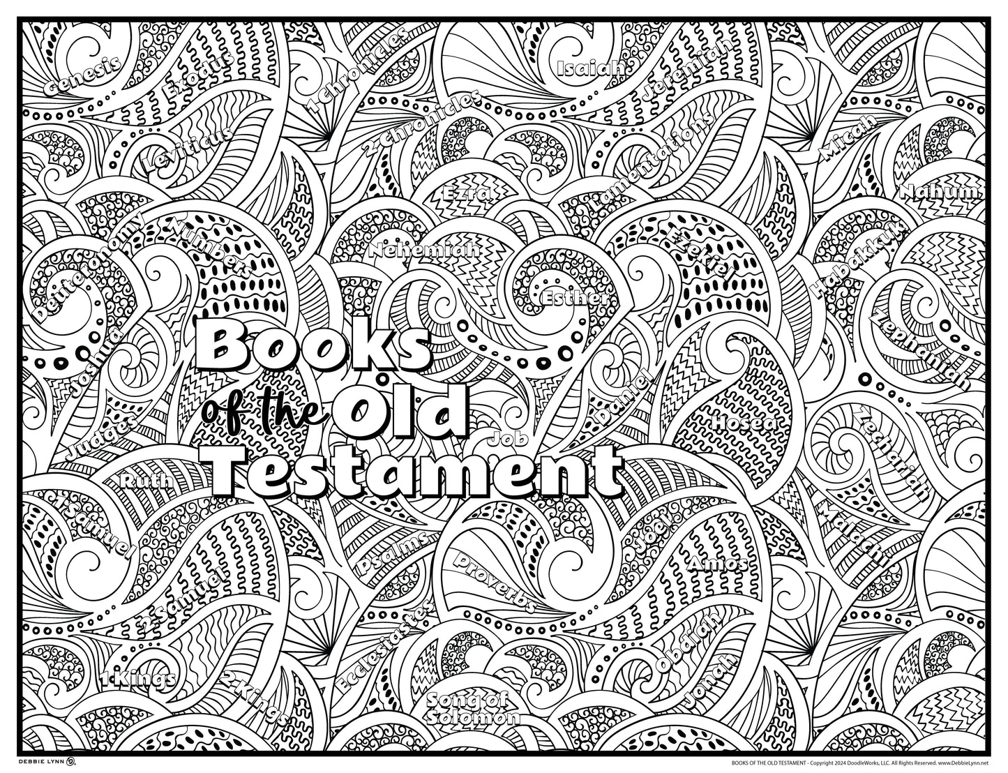 Books of the Old Testament Giant Coloring Poster 46"x60"