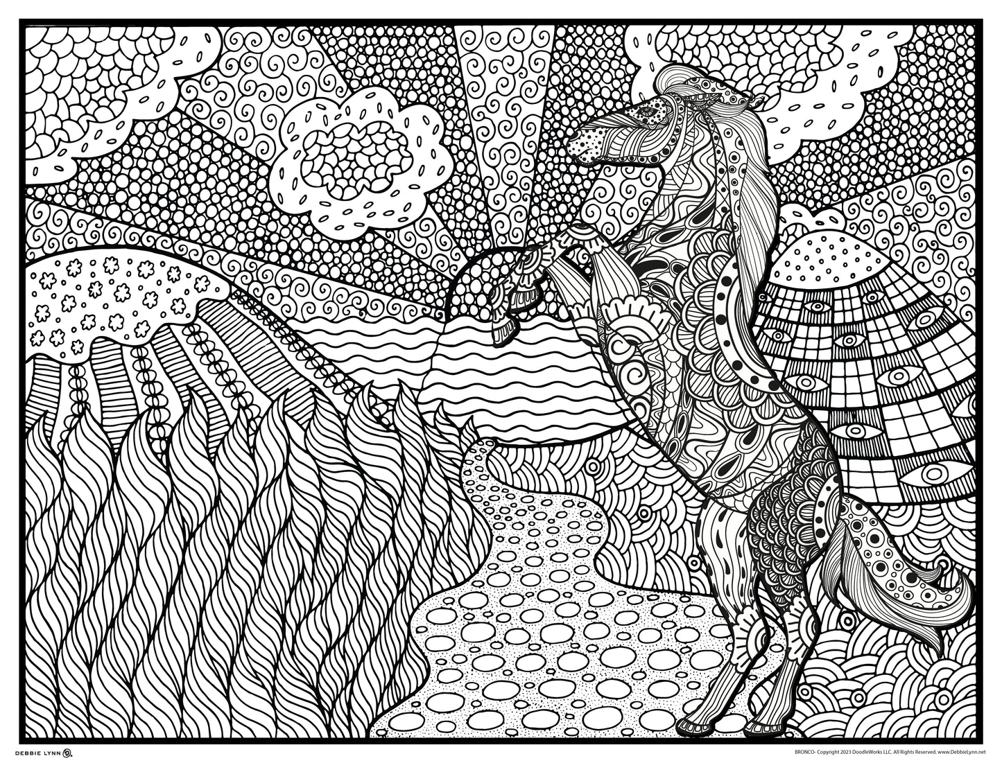 Bronco Personalized Giant Coloring Poster 46"x60"
