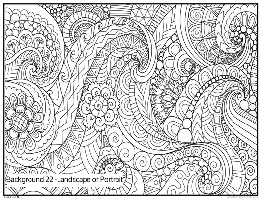 Background 22 Custom Personalized Giant Coloring Poster 46"x60"