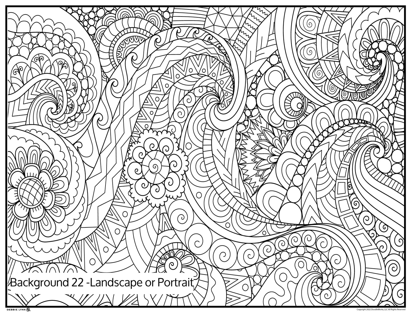 Background 22 Custom Personalized Giant Coloring Poster 46"x60"