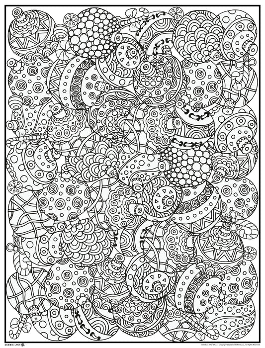 Baubles and Balls Ornament Personalized Coloring Poster 46"x60"