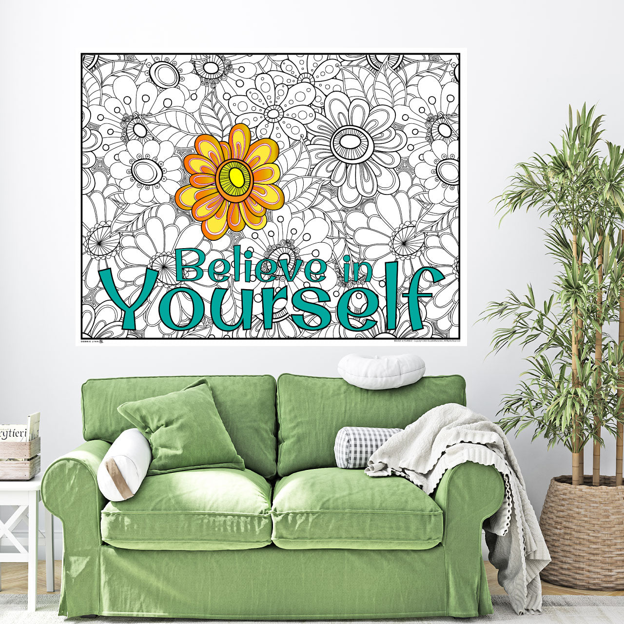 Believe in Yourself Personalized Giant Coloring Poster 46"x60"