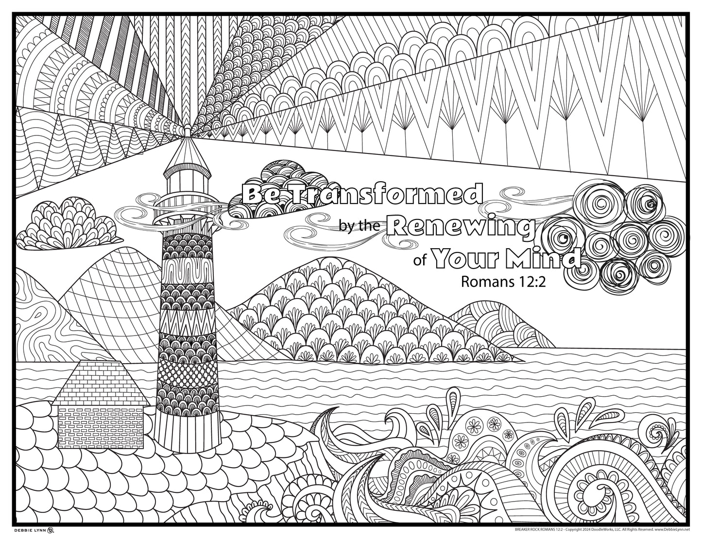 Be Transformed Romans 12:2 -Faith Giant Coloring Poster 46"x60"