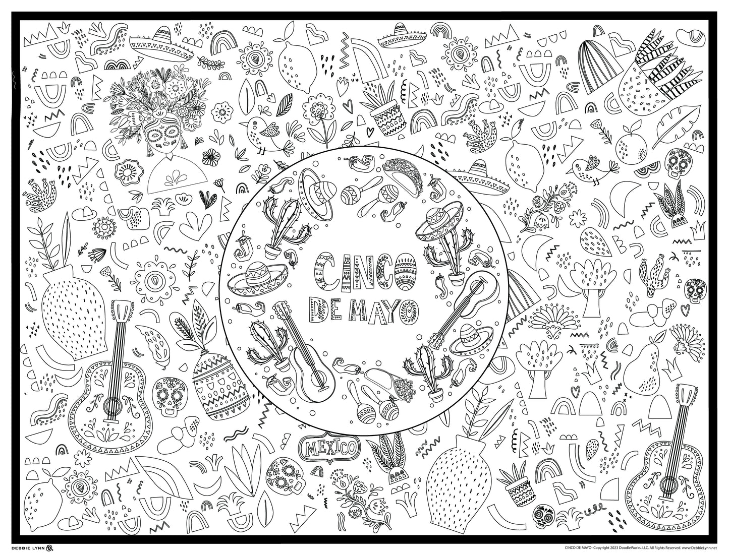 Cinco de Mayo Giant Coloring Poster 46"x60"