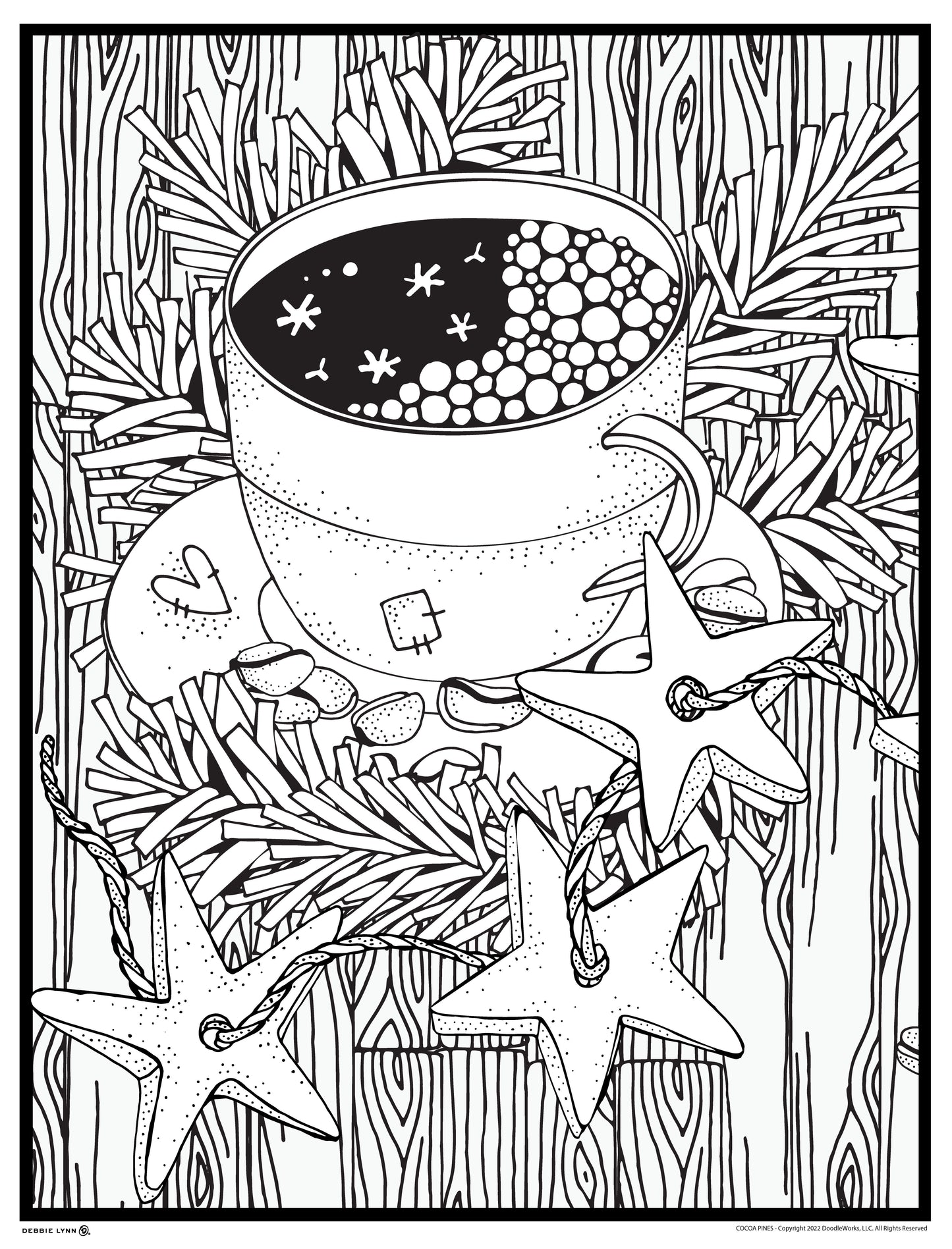 Cocoa Pines Personalized Giant Coloring Poster 46"x60"