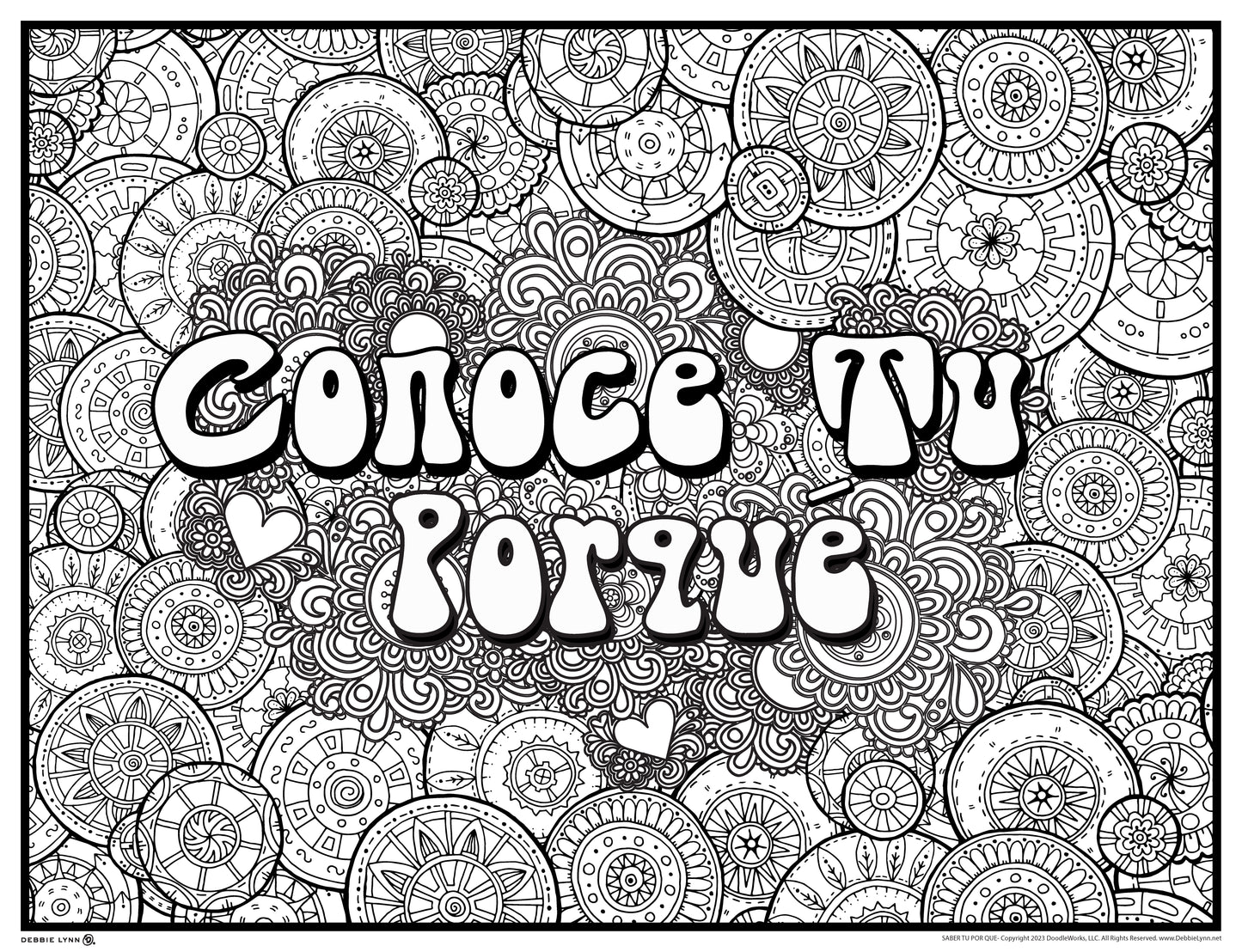 Inspirational Quote Rolled Coloring Posters 24x36 inches | Hispanic Designs