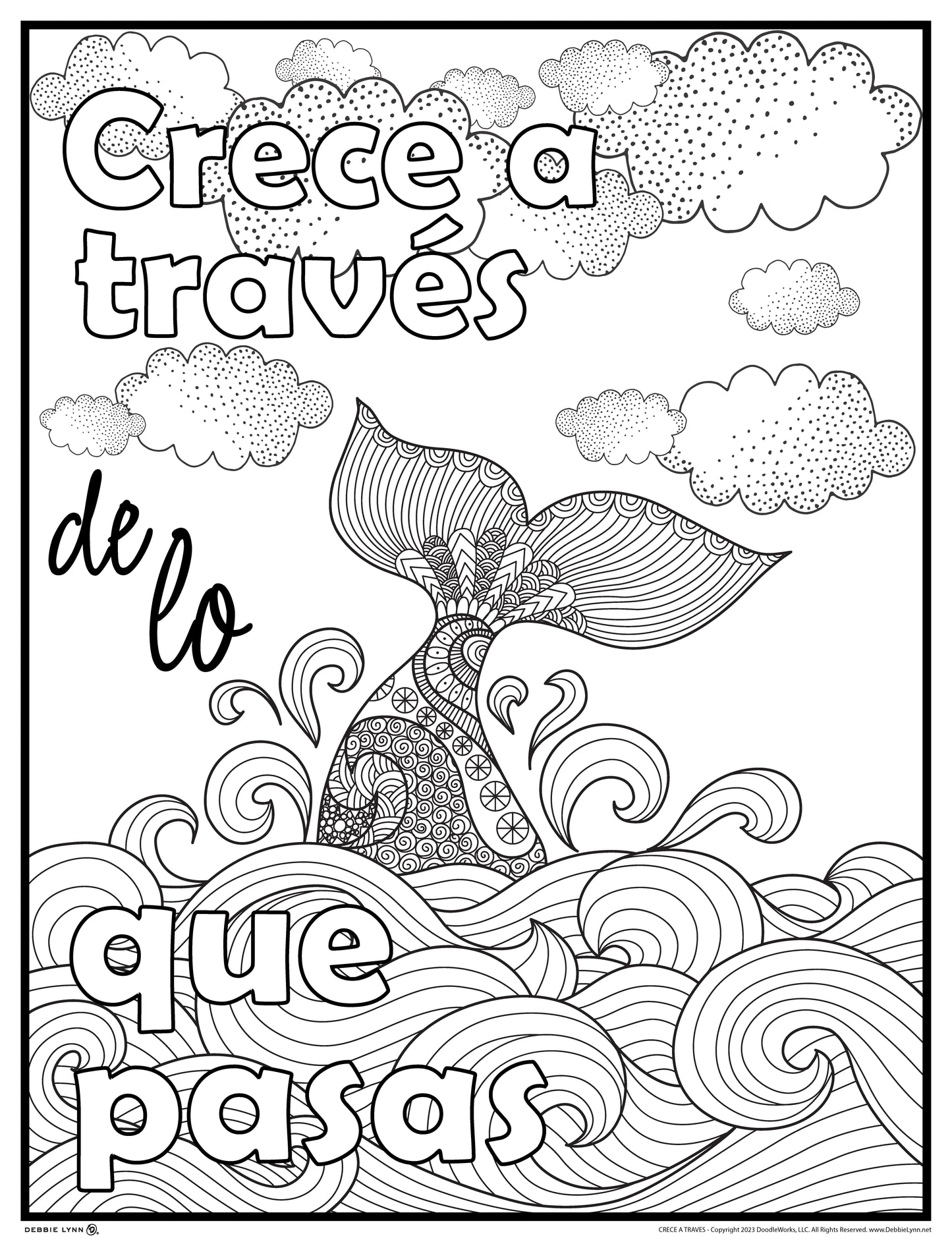 Inspirational Quote Rolled Coloring Posters 24x36 inches | Hispanic Designs