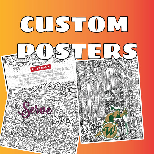 Custom Personalized Giant Coloring Poster 46"x60"