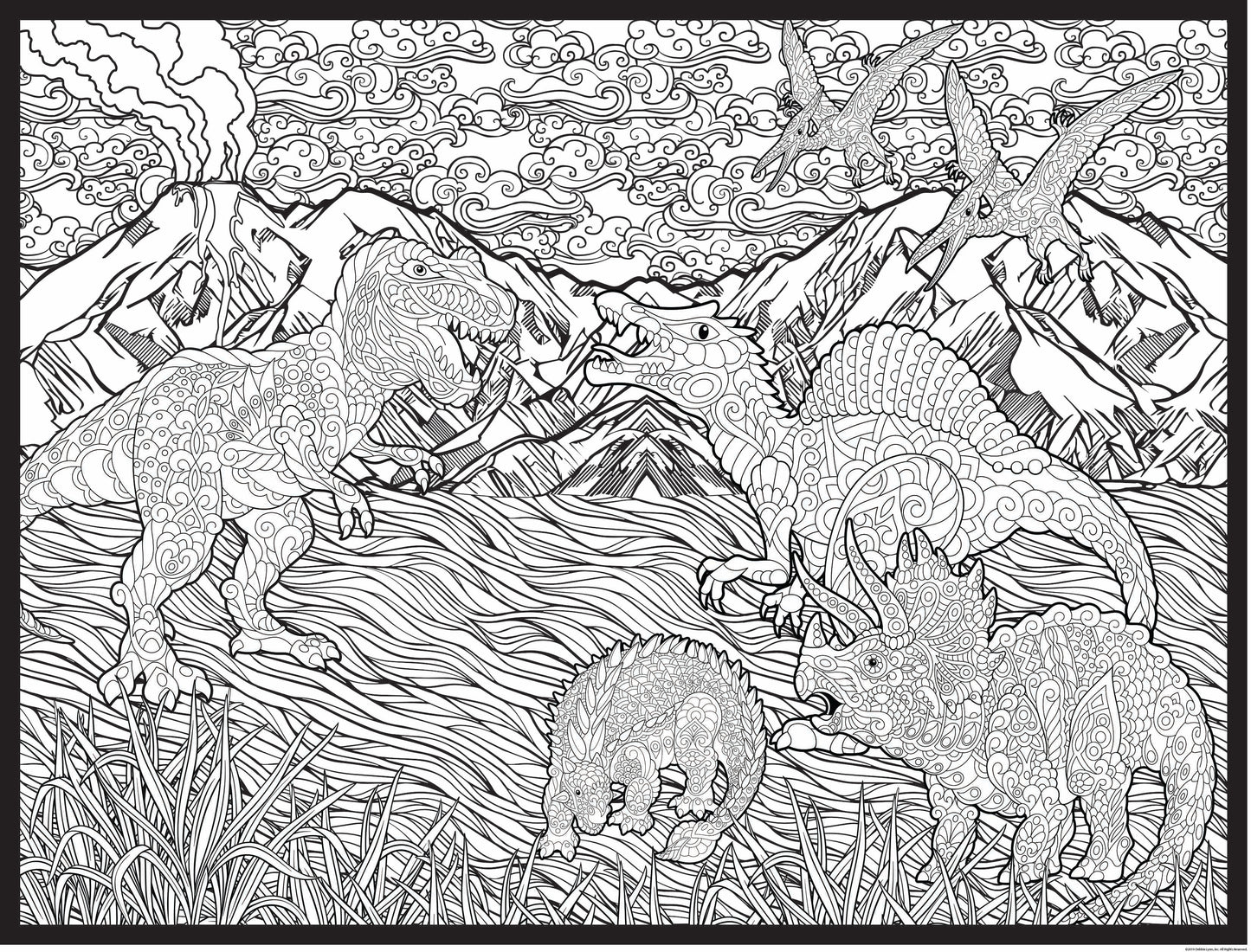 Dinosaur Personalized Giant Coloring Poster 46"x60"