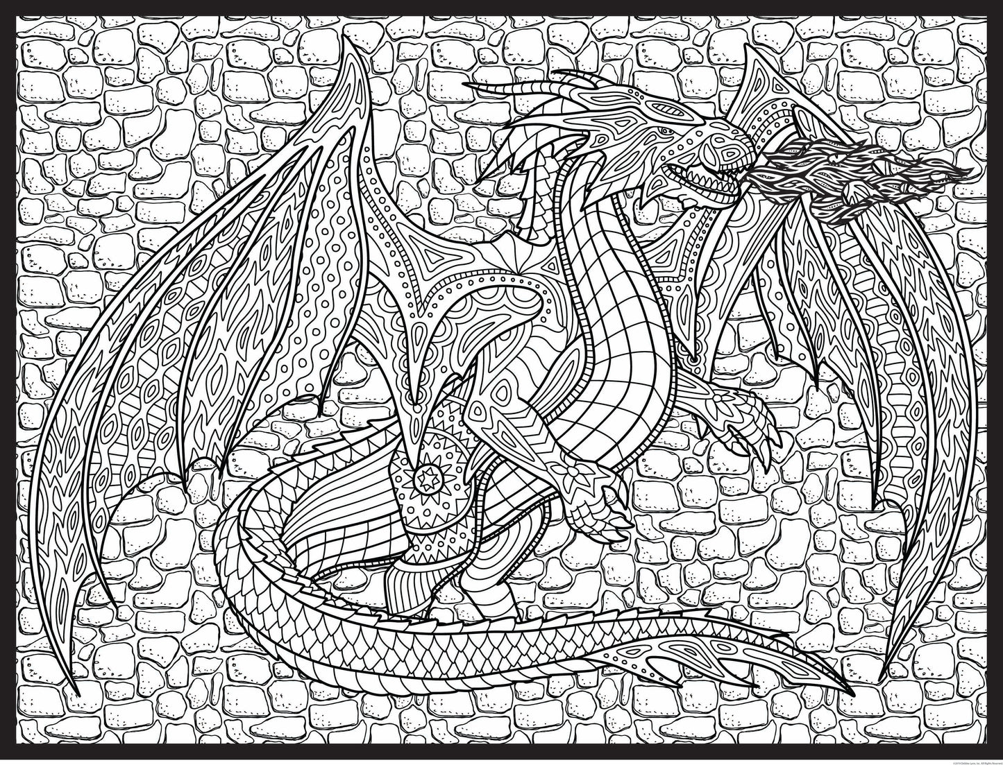 Dragon Personalized Giant Coloring Poster 46"x60"