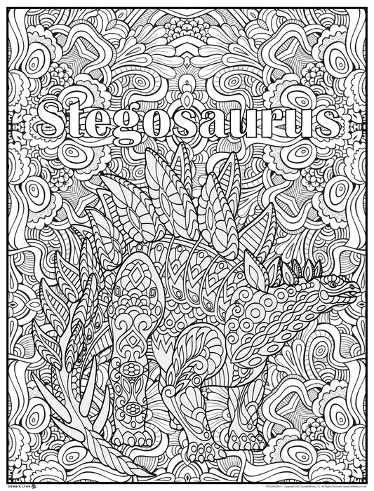 Stegosaurus Dinosaur Personalized Giant Coloring Poster 46"x60"