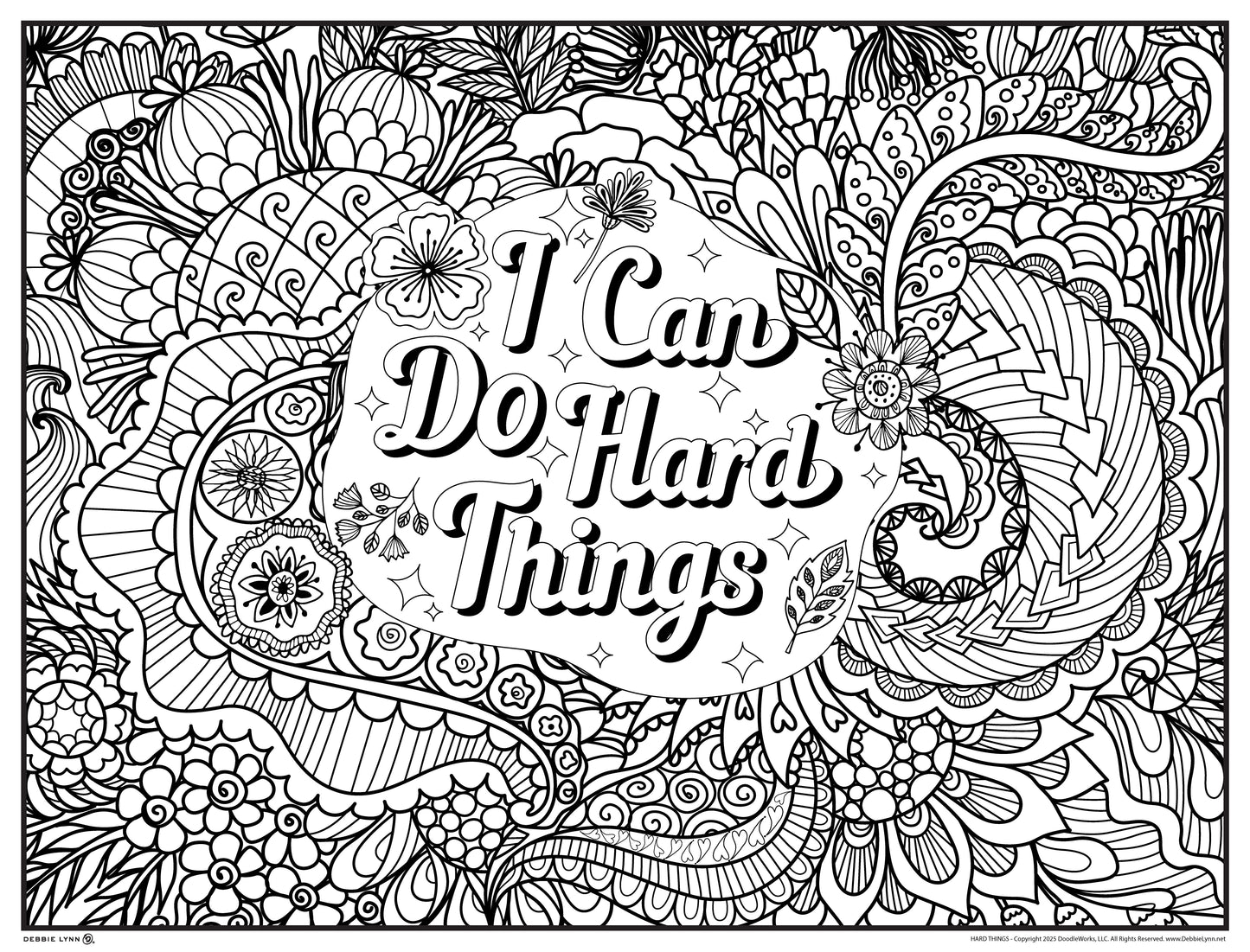 Do Hard Things Giant Coloring Poster 46"x60"