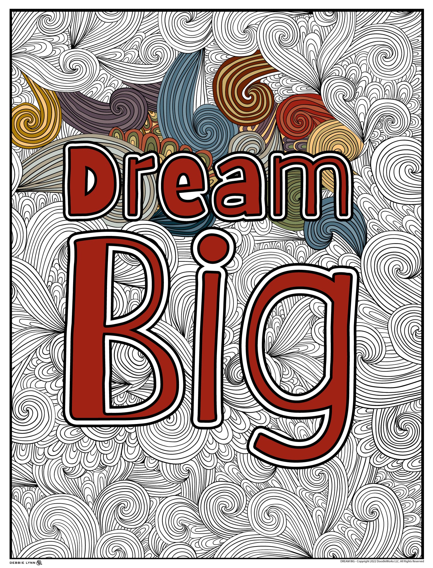 Dream Big Personalized Giant Coloring Poster 46"x60"