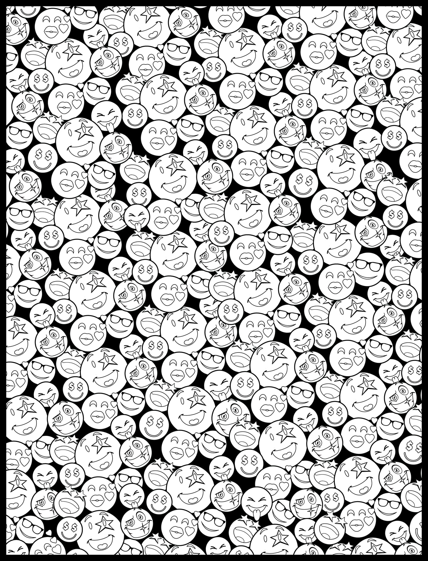 Emoji Personalized Giant Coloring Poster 46"x60"