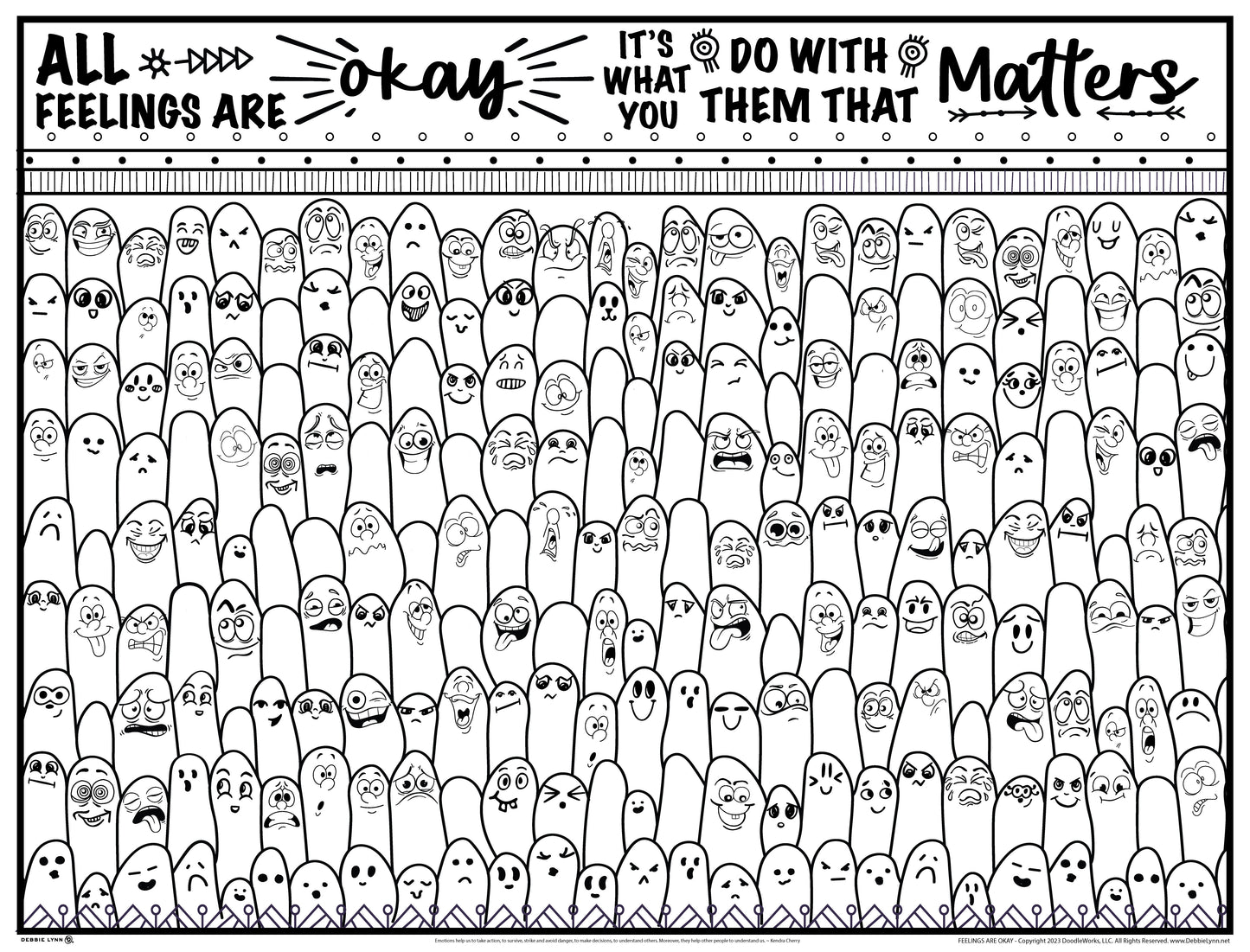 Feelings Are Okay Giant Coloring Poster