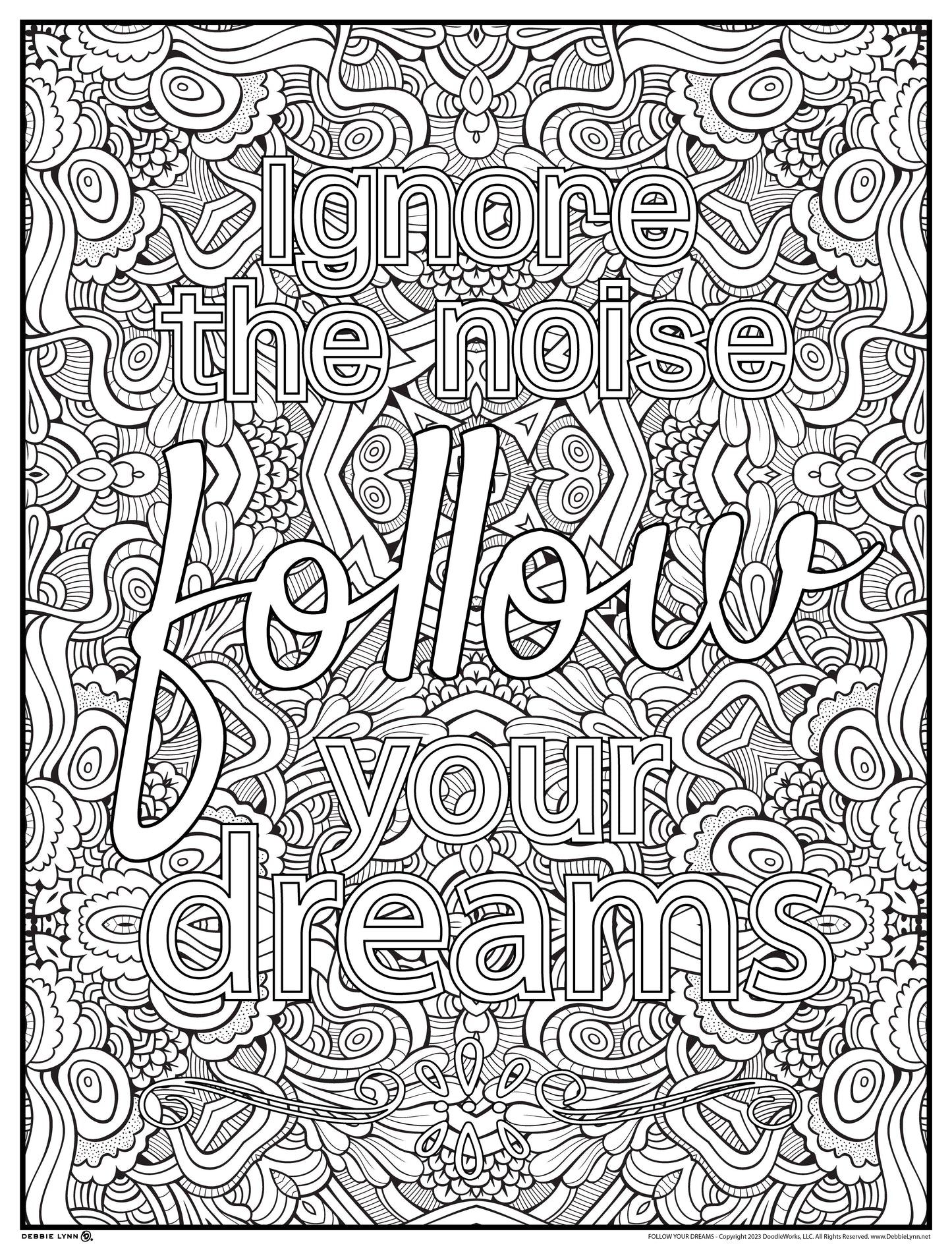 Follow Your Dreams Personalized Giant Coloring Poster