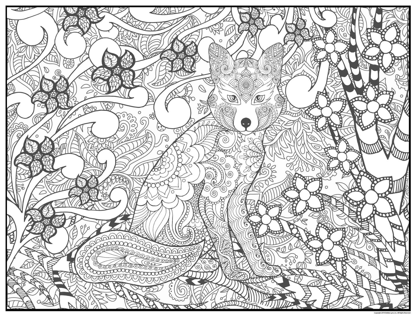 Fox Personalized Giant Coloring Poster 46"x60"
