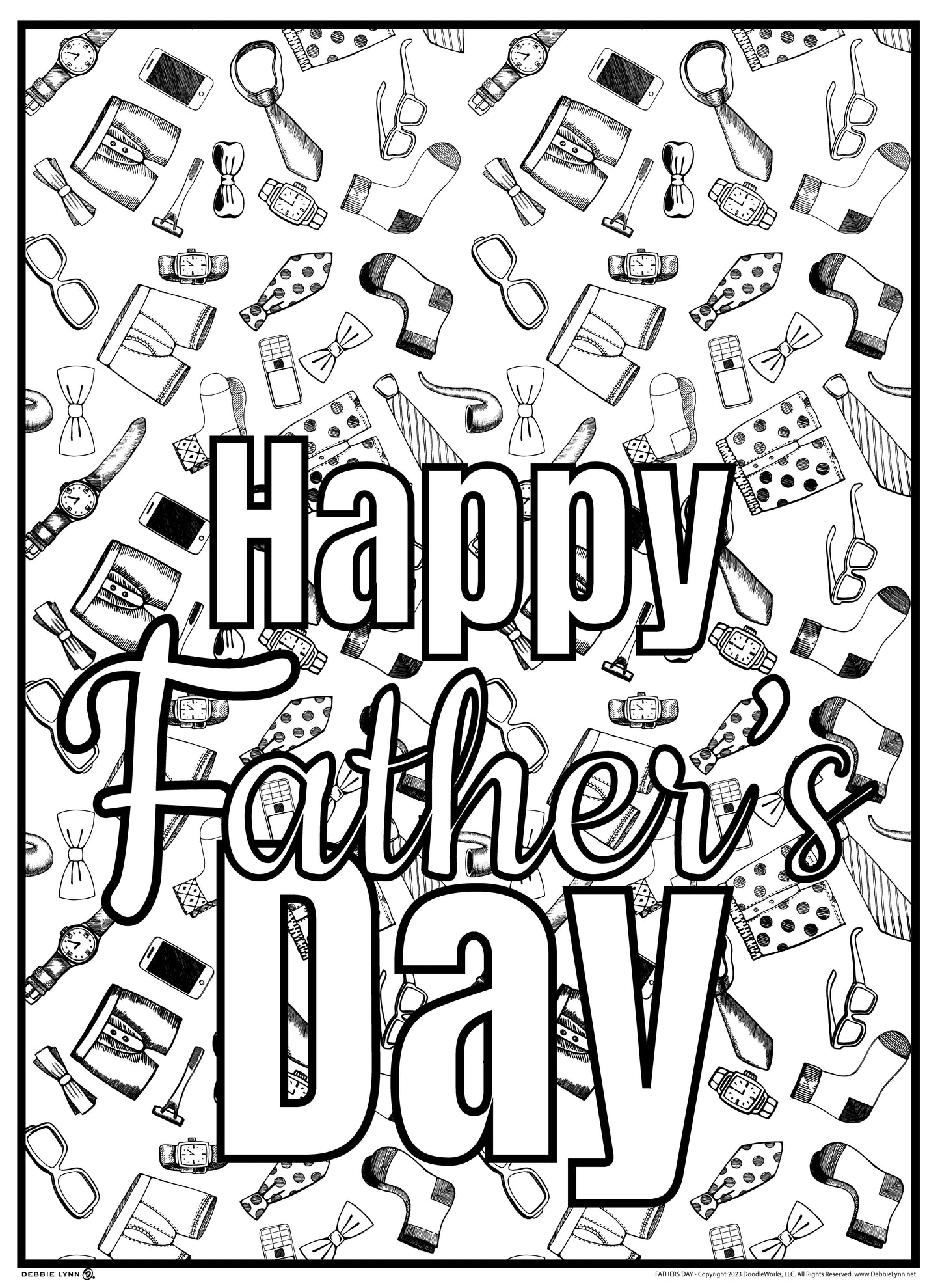 Fathers Day Personalized Giant Coloring Poster 46"x60"