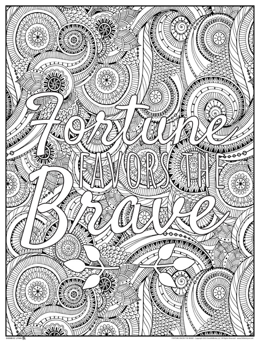 Fortune Favors the Brave Personalized Giant Coloring Poster 46"x60"