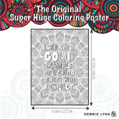 Good Example Personalized Giant Coloring Poster 46"x60"