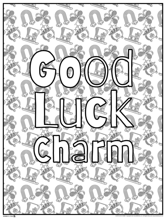 Good Luck Charm Personalized Giant Coloring Poster 46"x60"