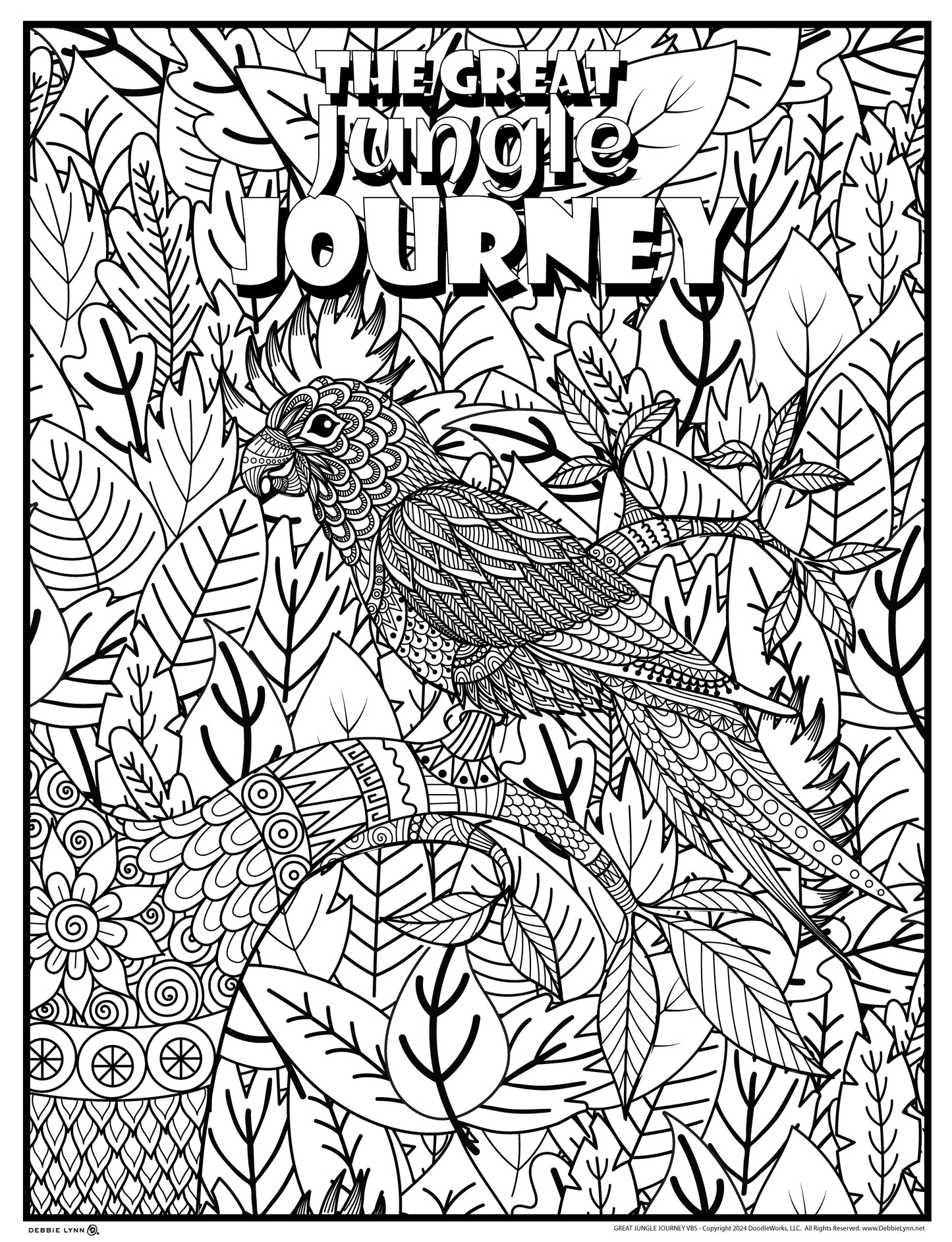 Great Jungle Journey -Faith-VBS- Giant Coloring Poster 46x60"