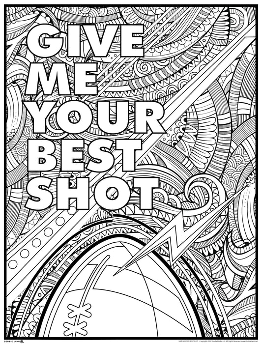 Give Me Your Best Shot Personalized Giant Coloring Poster 46"x60"