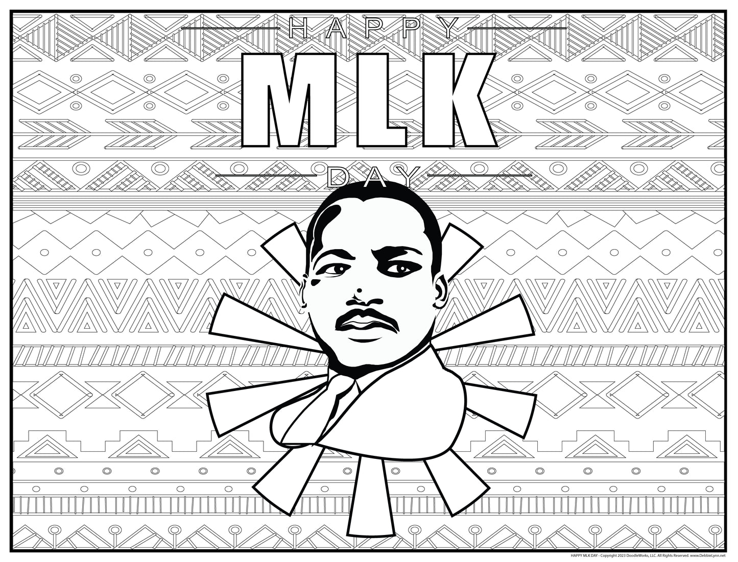 Happy MLK Day Personalized Giant Coloring Poster 46"x60"