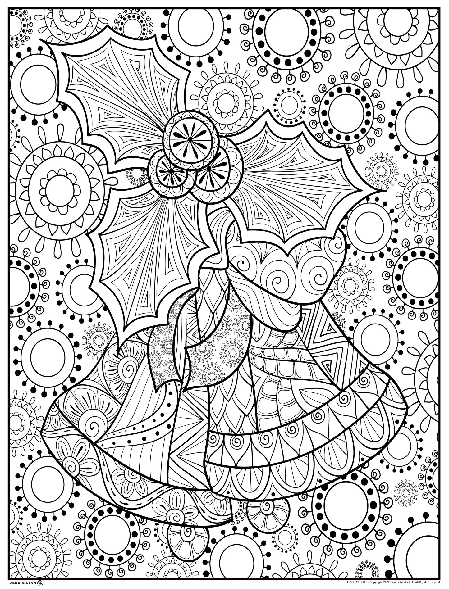 Holiday Bells Personalized Giant Coloring Poster 46"x60"