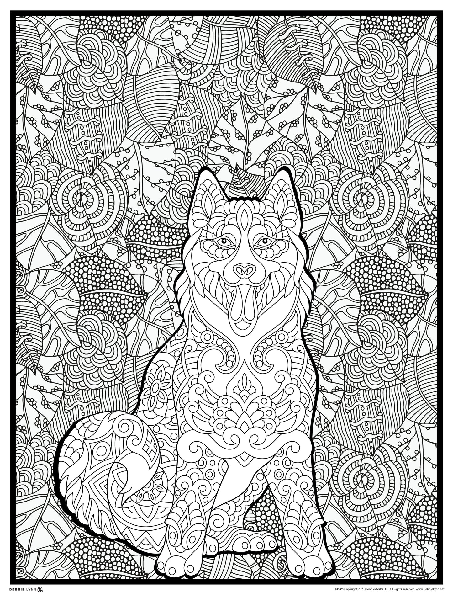 Husky Personalized Giant Coloring Poster 46"x60"