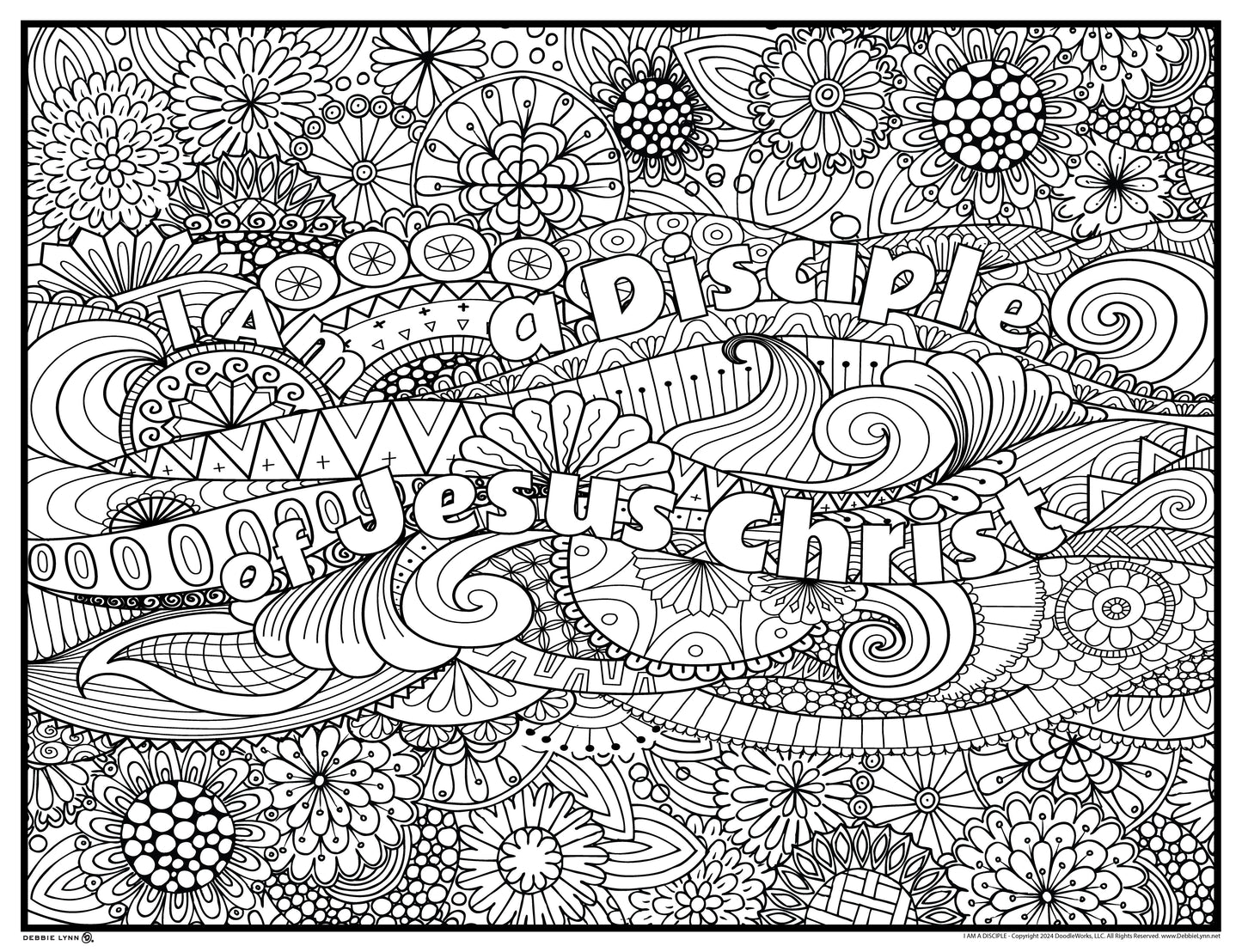 I Am A Disciple Personalized Giant Coloring Poster