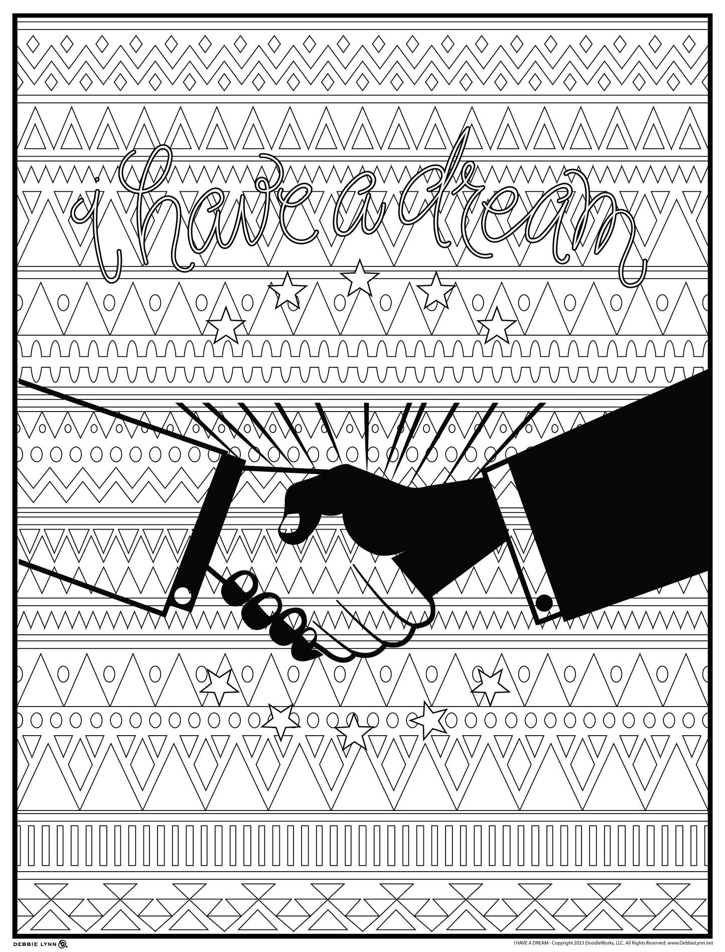 I Have a Dream Personalized Giant Coloring Poster 46"x60"
