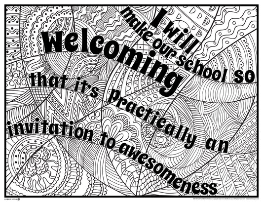 Invitation to Awesome Personalized Giant Coloring Poster 46"x60"