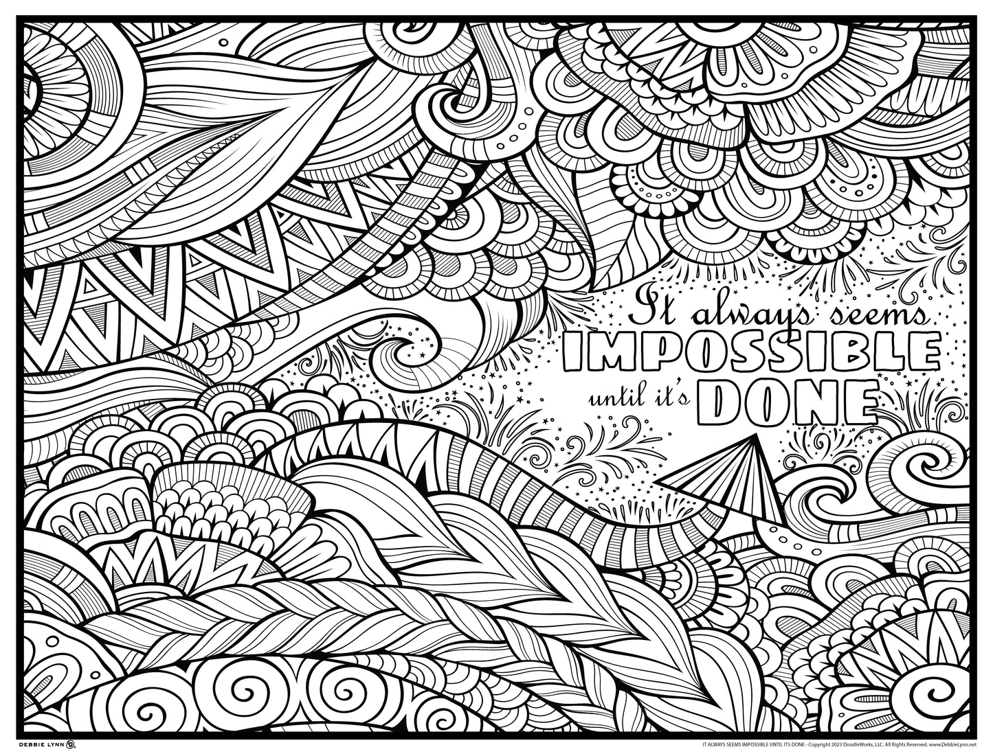 It Seems Impossible Giant Coloring Poster