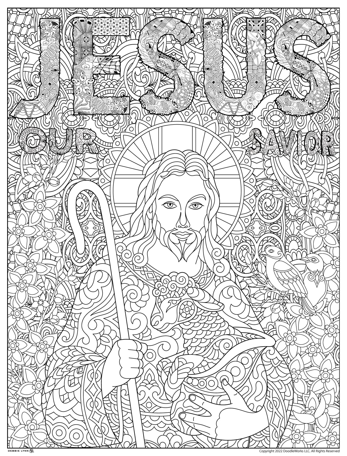 JESUS FAITH PERSONALIZED GIANT COLORING POSTER 46"x60"