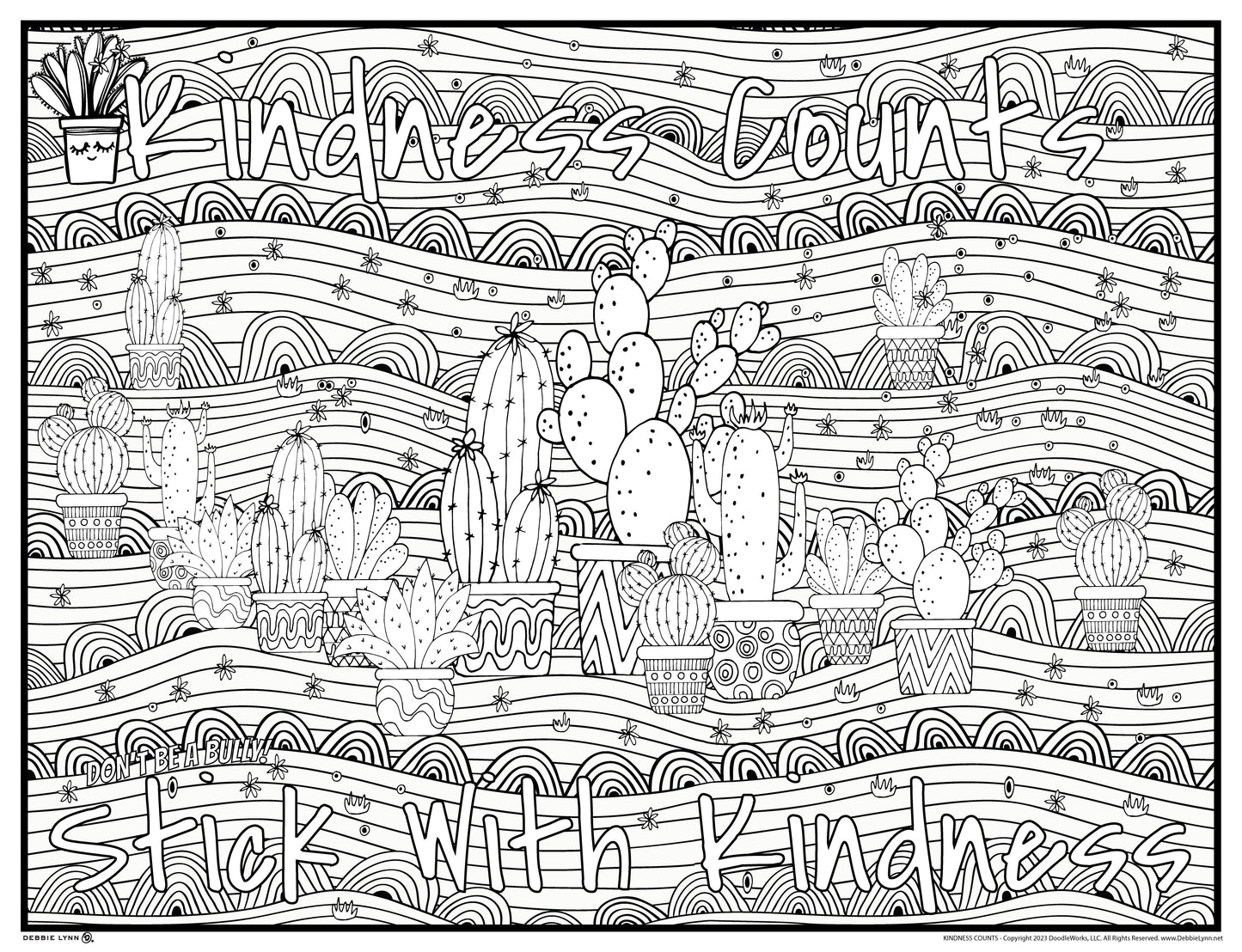 Kindness Counts Personalized Giant Coloring Poster 46"x60"