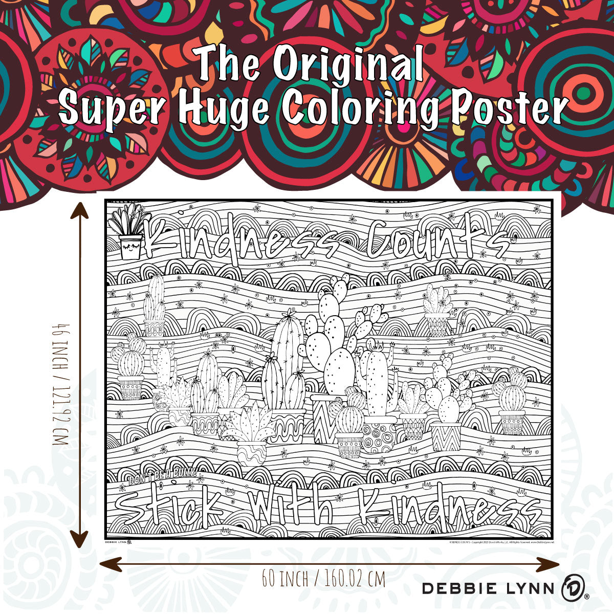 Kindness Counts Personalized Giant Coloring Poster 46"x60"