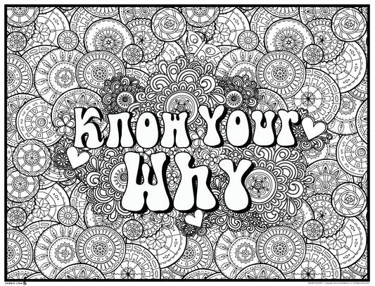 Know Your Why Personalized Giant Coloring Poster 46"x60"