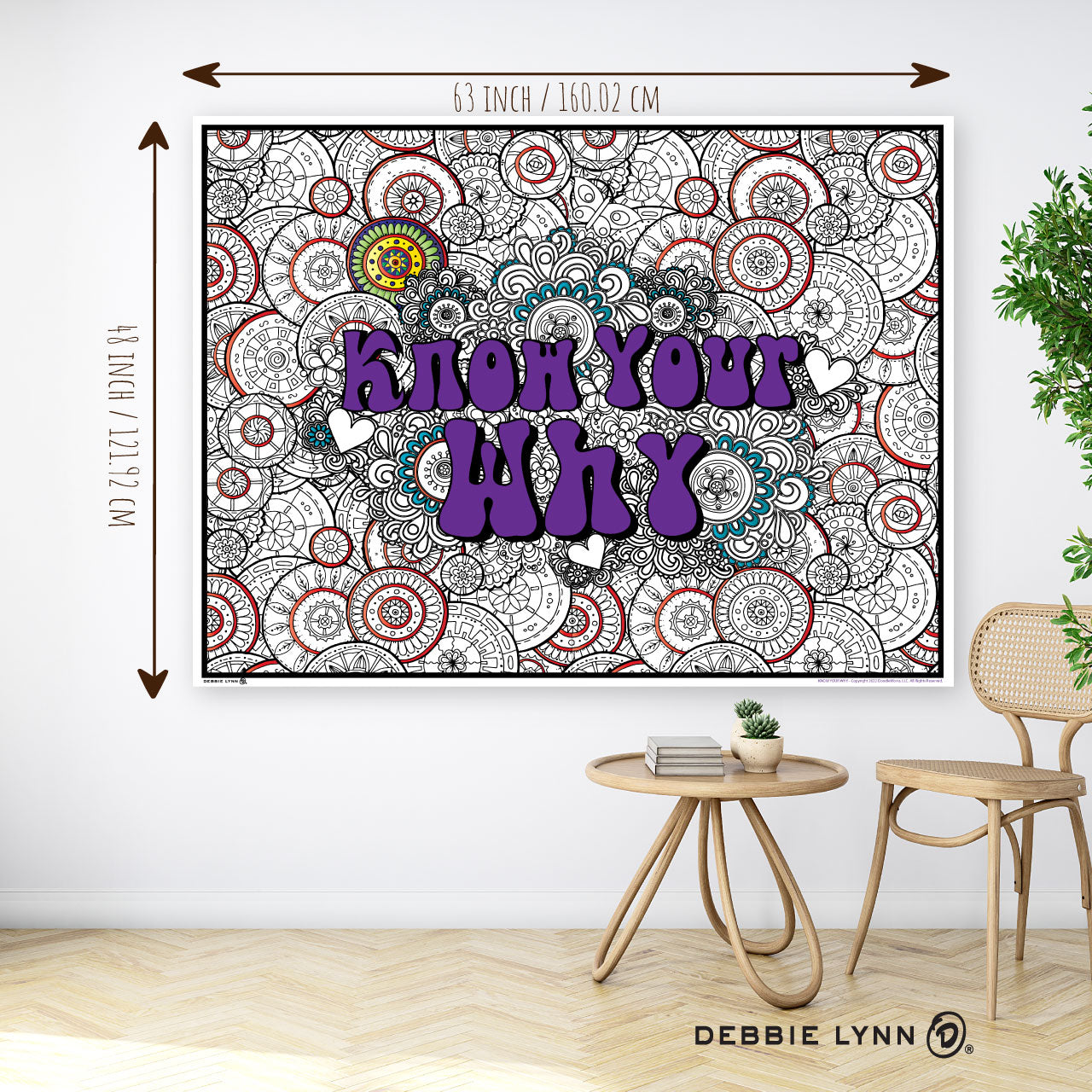 Know Your Why Personalized Giant Coloring Poster 46"x60"