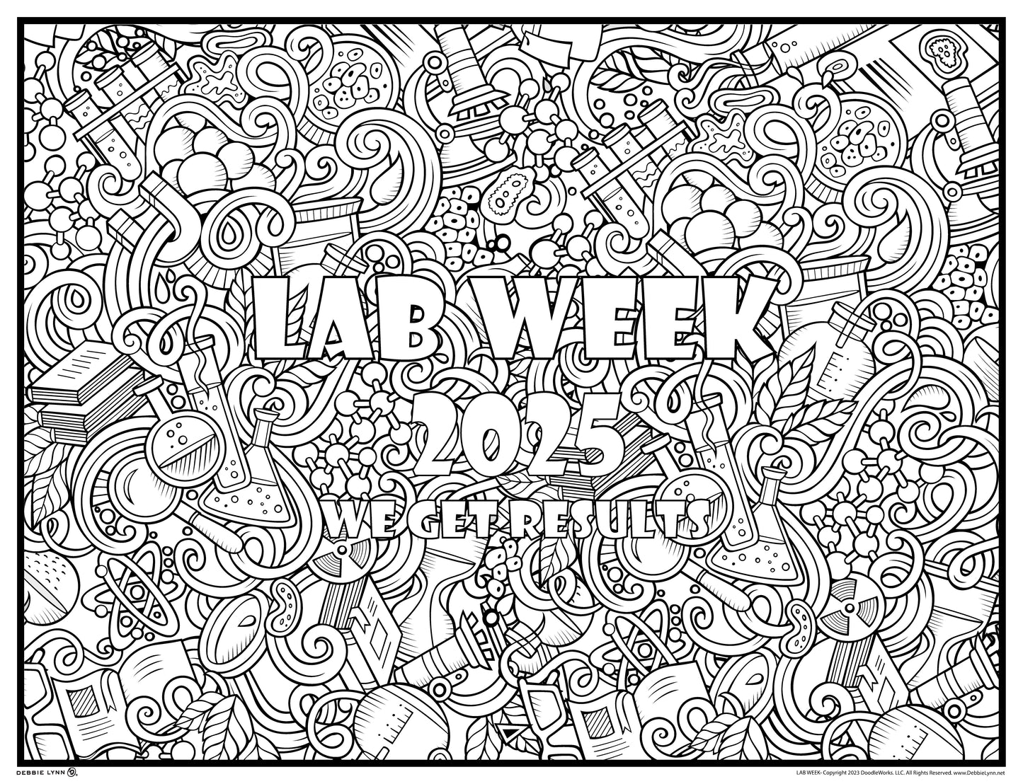 Debbie Lynn Rolled Coloring Posters 36x48 inches | Choose from 40+ Designs