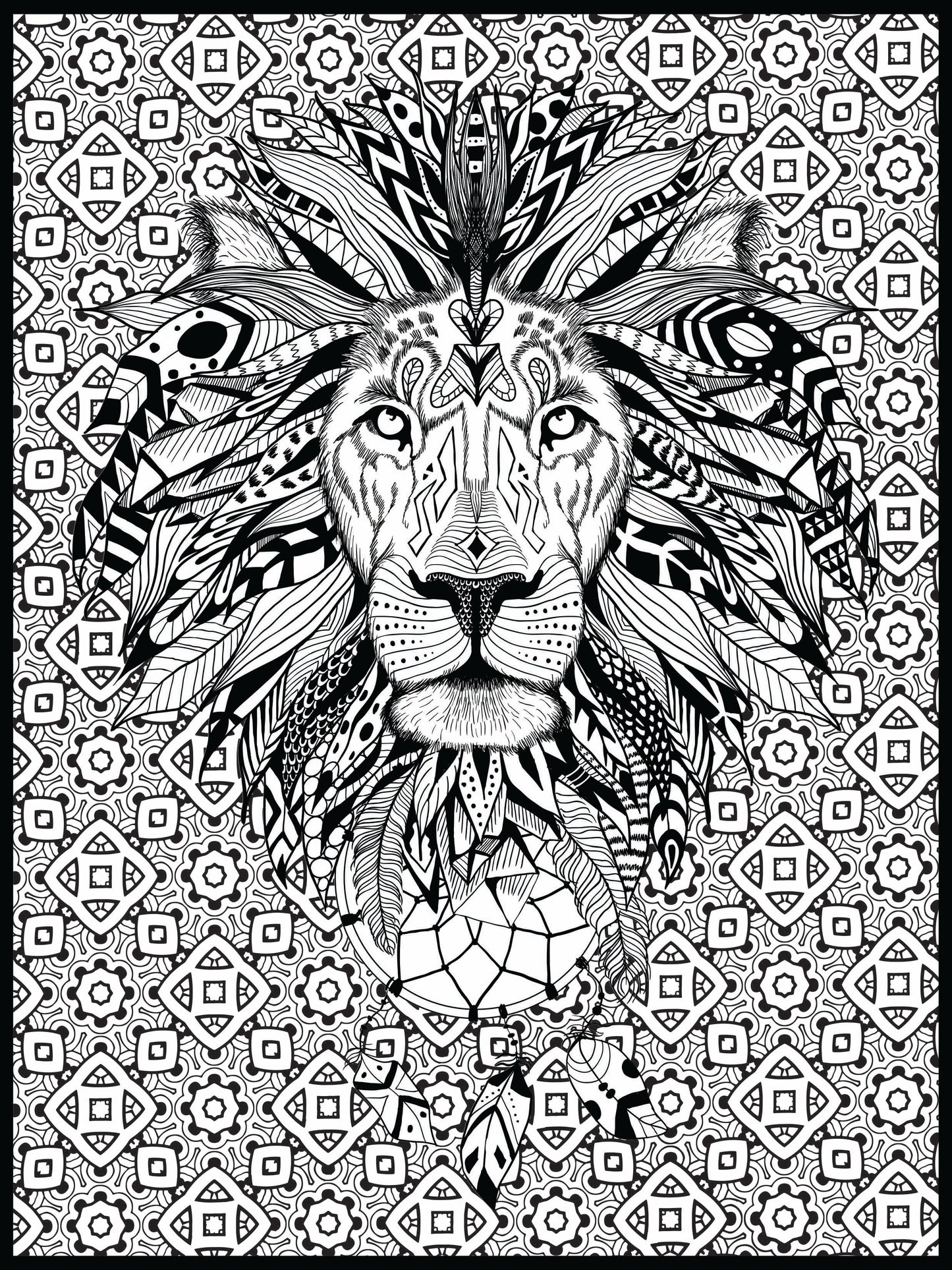 Lion Personalized Giant Coloring Poster 46"x60"