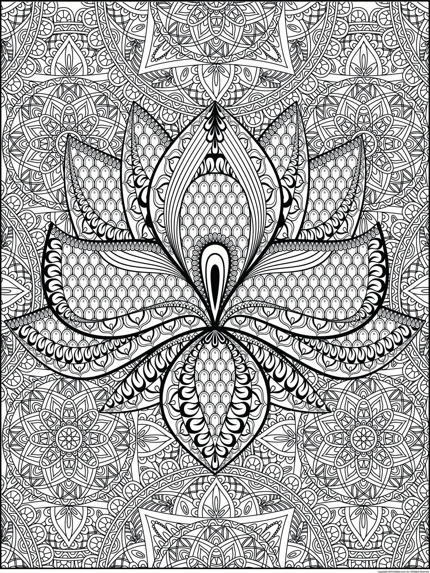 Lotus Personalized Giant Coloring Poster 46"x60"